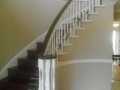 wooden railings curved staircase vancouver before