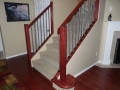 Cherry Wood Stair railings with decorative metal in Vancouver 2