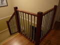 Wood Stair railings with decorative metal in Vancouver